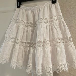 Olivaceous mini skirt. Charo Ruiz Ibiza/ Loveshackfancy dupe!